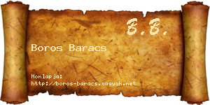 Boros Baracs névjegykártya
